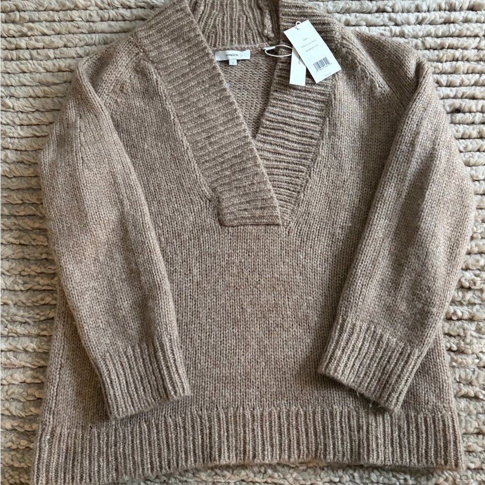 Vince Beige V-Neck Sweater